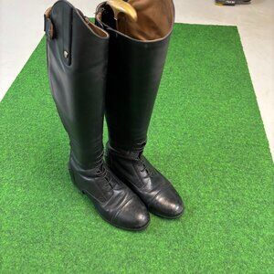 Ariat Heritage Contour II Field Zip Tall Equestrian Riding Boot Black Size 38.5